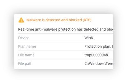 screenshot of Acronis Cyber Protect Cloud